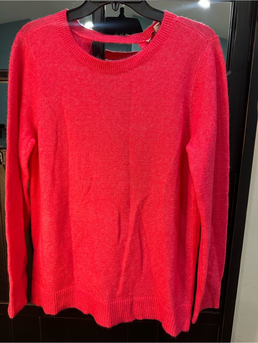 LOFT Women's Crewneck Sweater in Hot Pink